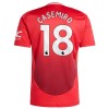 Manchester United Casemiro 18 Børn Hjemmebanesæt 2024-25 Kortærmet(+ Korte bukser)